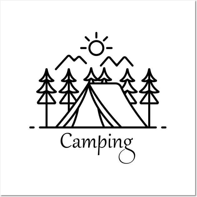 Simple Camping Wall Art by VecTikSam